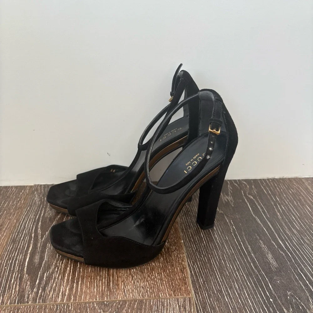Gucci Vintage Black Heels Size 6 - Picture 2 of 13